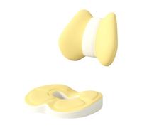 MotiveTech Memory Foam Lower Back Cushion, Chair Cushion And Donut Pillow, Hemorrhoid Coccyx Cushion for Drivers, Long-term Sitting And Working, Yellow