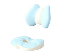 MotiveTech Memory Foam Lower Back Cushion, Chair Cushion And Donut Pillow, Hemorrhoid Coccyx Cushion for Drivers, Long-term Sitting And Working, Blue