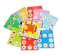 MotiveTech Memory Matching Board Exploratory- Board with Flip-Hinged Tiles Interactive Game for Young Children, Homeschool, Small
