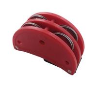 MotiveTech Metal Bell Foot Tambourine for Percussion And Rhythm, Red