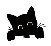 MotiveTech Metal Door Hanger with Cat Silhouette, Cat Silhouette Over The Door/window Sign, Decorative Wall Art, Door Frame, Style B
