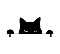 MotiveTech Metal Door Hanger with Cat Silhouette, Cat Silhouette Over The Door/window Sign, Decorative Wall Art, Door Frame, Style A