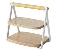 MotiveTech Mini Dollhouse Display Shelf Food Shelf Landscape Model Wooden And Alloy Restaurant Accessory Suitable for Collection, White