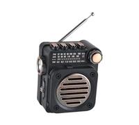 MotiveTech Mini Radio Portable FM Radio Small Speaker Convenient Mini Portable Speaker for Indoor Outdoor Biking Hiking Garage Yard Work