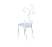 MotiveTech Miniature Doll Chair 1:12 Scale Decoration Accessory, White