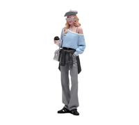 MotiveTech Miniature Girl Figure Model Figurine Collections DIY Projects Prop Layout Decoration 1:64 Scale Mini Model Diorama Scenery, Colored