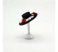 MotiveTech Miniature Hat with Stand Textile Miniature Hat Stand for Collectors , Black