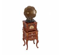 MotiveTech Miniature Phonograph Retro Ornament Decor Figurine Statue Design With Elegant Old Suitable for desk shelf display cabinet dollhouse living room
