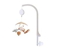 MotiveTech Mobile with Arm Curved Infant Mobile with Soft Toys Overhead for Infants, Infants, Nursery, Crystal Velvet Elephant Plastic Bracket Set