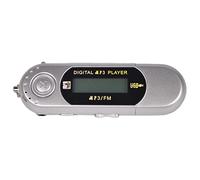 MotiveTech MP3, USB 2.0 Flash Drive Memory Stick, MP4 Music Player with FM Radio for Car - Sliver
