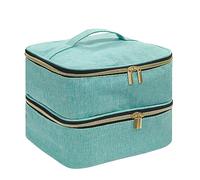 MotiveTech Nail Polish Organizer, Gel Nail Polish Storage Box, Portable with Sturdy Handle Detachable Divider Nail Polish Carrying Case for Home Salon