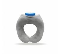MotiveTech Neck Water Bag with Soft Fleece Cover Hands Cooling Reusable Neck Cooling Bag for Travel, Blue, U-Shaped with Crystal Velvet Cover