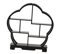 MotiveTech Organizer Display Stand with Design of, Tiered Wooden Accessory Display Stand, for Chinese Wedding Desserts, Black