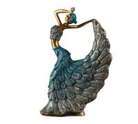 MotiveTech Ornithological Dance Figurine Elegant Resin Dancers Statue Decorative Dancers Figurine for Art Collectors, Living Room, Peacock Dancer Sculpture, B-model Bronze