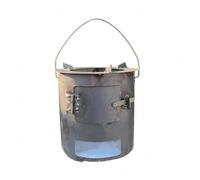 MotiveTech Outdoor Portable Wood Burner Camping Fire Heater Iron Build With Curved Handle For Indoor Transfer And Outdoor Setup Suitable for garden parties road trips cabin heating