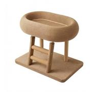 MotiveTech Oval Cat Scratcher Bed Elevated Cat Bed with Scratcher Woven Pet Item for Indoor, Apartments