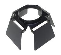 MotiveTech Par Lights Barn Doors Track Light Cover Sturdy 4 Leaves DIY Blackout Light Regulator for Dance Shop Hotel Commercial Parties, black fits dia 91mm