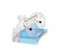 MotiveTech Parrot Stand, Avian Stand, Acrylic Rest Spot, Exercise, Blue, 25 21 19cm