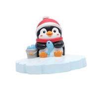 MotiveTech Penguin Figurine, Resin Animal Sculpture, Can Float on Water, Garden Penguin Statue for Lawn, Multi, Catch Fish
