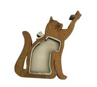 MotiveTech Pet Hair Keepsake Box, Dog And Cat Hair Ash Container, Memorial Urn, Wooden Ornament for Family, Coffee