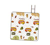 MotiveTech Picnic Blanket, Beach Blanket, Practical And Foldable, 78.74 X 78.74 Inches, for Park, Patio, Garden And Travel.