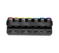 MotiveTech Pill Organizer, Pill Dispenser, Practical and Lightweight, Daily Holder, Storage Box, Storage Case, Black