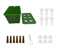 MotiveTech Planter Indoor Garden System Planter Box Soilless Growing Kit Starter Kit PP Design for Efficient and Easy Cleaning suitable for countertops windowsills kitchens small homes, Green
