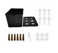 MotiveTech Planter Indoor Garden System Planter Box Soilless Growing Kit Starter Kit PP Design for Efficient and Easy Cleaning suitable for countertops windowsills kitchens small homes, Black