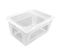 MotiveTech Portable, Breathable Reptile Terrarium Container with Ventilation, Reptile Breeding Box, Turtle Tank for Amphibians, Crickets, And Lizards, Clear