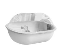 MotiveTech Portable Hamster Cage, Hamster Habitat, 360-degree View, Small, Running Wheel, Grey