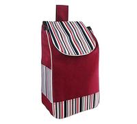MotiveTech Portable Shopping Bag Foldable Heavy Duty Replacement Bag Shopping Bag Reusable Waterproof Shopping Cart Collapsible, red