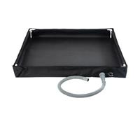 MotiveTech Portable Shower Tray, Sandbox Tray for Kids, Toys, Sandpit, Tent Tray, Foldable Floor Base for RV Garden, Hi, Green with Hose