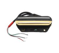 MotiveTech Professional Lightweight Rail Electric Guitar Humbucker Bridge Pickup for Acoustic Guitar And Ukulele, Black Yellow 9K