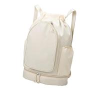 MotiveTech Racket Bag with Drawstring Closure for Tennis and Badminton Gear, Beige