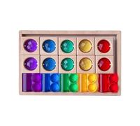 MotiveTech Rainbow Building Blocks Set, Educational Toy for Learning Colors, Sensory Training Toy for 3 to 6 Year Olds
