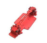 MotiveTech RC Car Chassis with Hardware Metal RC Chassis Plate High-Strength for Hobbyists, Red