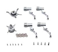 MotiveTech RC Helicopter Cross Plate Set Rotor Head with Bearing for K124, Silver
