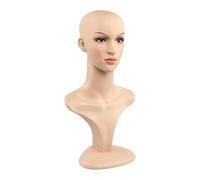 MotiveTech Realistic Female Mannequin Head Bust Display for Hairdresser Sunglasses Salon, Style A