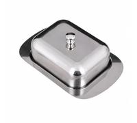 MotiveTech Rectangular Butter Dish with Lid Versatile Butter Keeper with Top Knob Modern Kitchenware for Tabletop, Tea Service, Buffet , Large