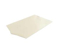 MotiveTech Rectangular Faux Leather Waterproof Tablecloth with Elastic Edge for Birthday Parties, White, 70cmx130cm