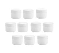 MotiveTech Refillable Plastic Empty Face Cream Cosmetic Container with Lid, White-20g, as described