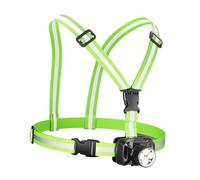 MotiveTech Reflective Chest Light for Outdoor Running, Multifunctional Warning Light with High Visibility, Adjustable Tilt, Ideal for Walks, Double Strap