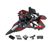 MotiveTech Remote Control Airplane Fighter Drone for Kids Lightweight Helicopter Foam Structure And Full Rotation Capability, Red