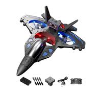 MotiveTech Remote Control Airplane Fighter Drone for Kids Lightweight Helicopter Foam Structure And Full Rotation Capability, Blue