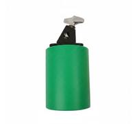 MotiveTech Resin Percussion Bell Double Tone Drum Set Mounted Adjustable Attachment Resin Frame Clear Punchy Notes hold position quick, Green, Large