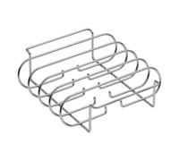 MotiveTech Rib Grill Rack, Space Saving, Easy to Use, Multi-Purpose, Non-Stick, for Hiking, Picnic, Patio And Garden, Silver