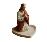 MotiveTech Rosary Holder, Praying Statue, Jewelry Tray, Creative Praying Sculpture, Christmas Figurine for Rings, Bangles, Jewelry Stores, Home, Jesus