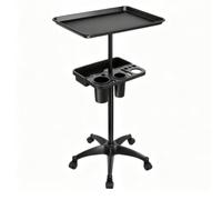 MotiveTech Salon Trolley Cart Height-Adjustable Rolling Salon Tray Mobile Trolley with Tool Holders for Permanent Makeup Artists