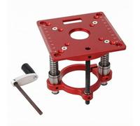 MotiveTech Saw Bench Router Lift Assembly with Aluminum Table Insert Perimeter Ruler and Threaded Center Screw Manual Height Crank for Consistent Results Suitable for Workshop use Shaping Trimming