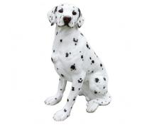 MotiveTech Seated Labrador Statue Floppy Ears Labrador Dog Sculpture Large Home Decoration, Spotted